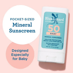 Blue Lizard Baby Mineral Sunscreen Stick for Face and Body - SPF 50+ - 0.5 oz