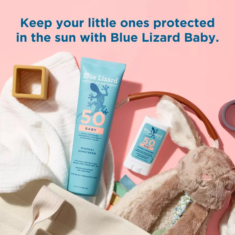 Blue Lizard Baby Mineral Sunscreen Stick for Face and Body - SPF 50+ - 0.5 oz
