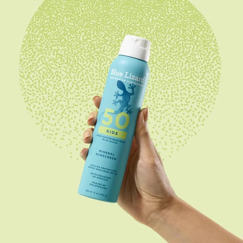 Blue Lizard Kids' Mineral Sunscreen Spray - SPF 50+ - 5 oz: Paraben-Free, Vegan, Whole Body, Contains Zinc Oxide