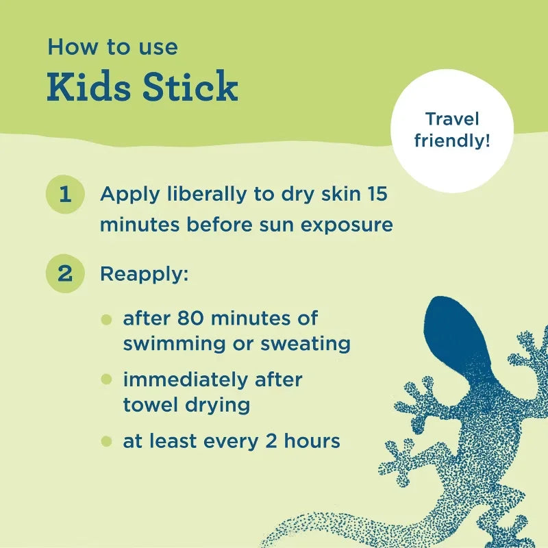 Blue Lizard Kids' Mineral Sunscreen Stick for Face and Body - SPF 50+ - 0.5 oz: Zinc Oxide, Vegan Formula, Paraben-Free