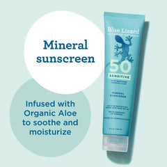 Blue Lizard 2 Pack/5fl oz Each Sensitive Mineral Sunscreen Lotion - SPF 50+