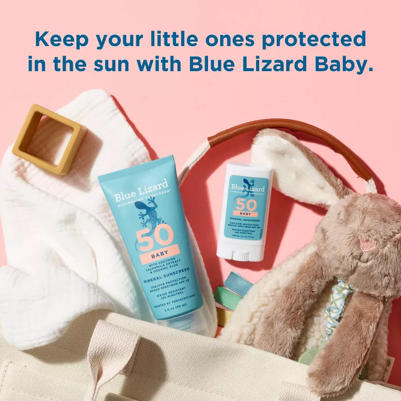 Blue Lizard Baby Sunscreen Lotion - SPF 50 - 3 fl oz: Whole Body, No Fragrance, Paraben-Free, Vegan