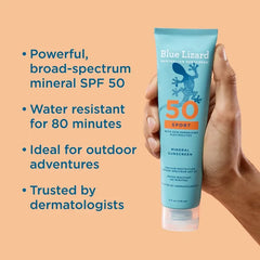 Blue Lizard Australian Sunscreen Sport Lotion - SPF50 - 5 fl oz: Whole Body, Vegan, Oxybenzone-Free, Unscented