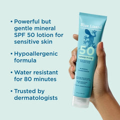 Blue Lizard 2 Pack/5fl oz Each Sensitive Mineral Sunscreen Lotion - SPF 50+