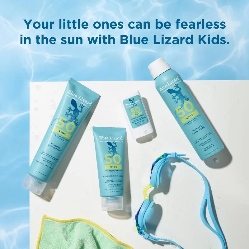 Blue Lizard Kids' Mineral Sunscreen Spray - SPF 50+ - 5 oz: Paraben-Free, Vegan, Whole Body, Contains Zinc Oxide